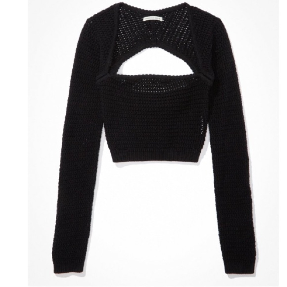 American Eagle Square Neck Knit Sweater